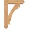 Ekena Millwork Merced Arts and Crafts Smooth Bracket w/ Offset Brace, Western Red Cedar, 5 1/2"W x 20"D x 28"H BKT0604X20X28MRC03SWR - alternate 3